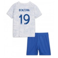 Dětský Fotbalový dres Francie Karim Benzema #19 MS 2022 Venkovní Krátký Rukáv (+ trenýrky)